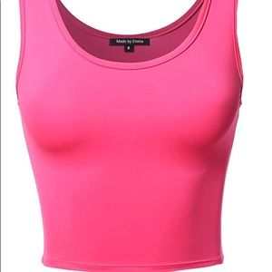Crop top neon pink